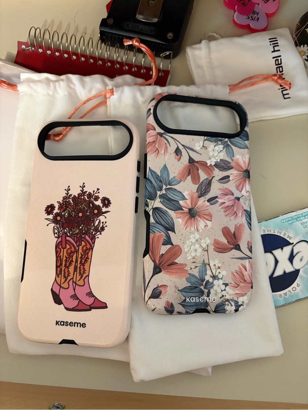 Kaseme Pink Floral & Western Boot Protective Phone Case - iPhone Air